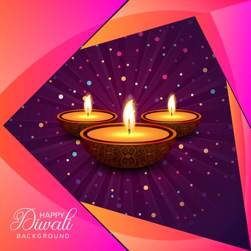 Mooie Gelukkige Diwali decoratieve achtergrond vector