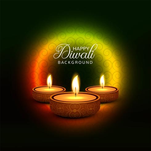 Abstracte Gelukkige Diwali-van de festivalkaart vector als achtergrond