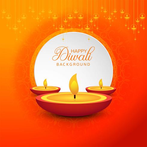 Decoratieve Gelukkige Diwali-festivalachtergrond vector