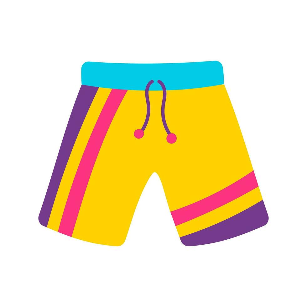 kleurrijk shorts icoon in vlak stijl. vector