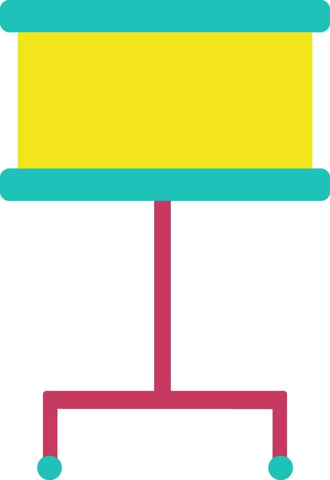 verkiezing blanco staand stemmen bord in geel en roze kleur. vector