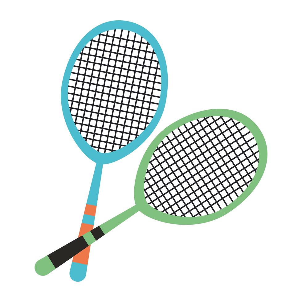 tennis sport rackets geïsoleerde pictogram vector