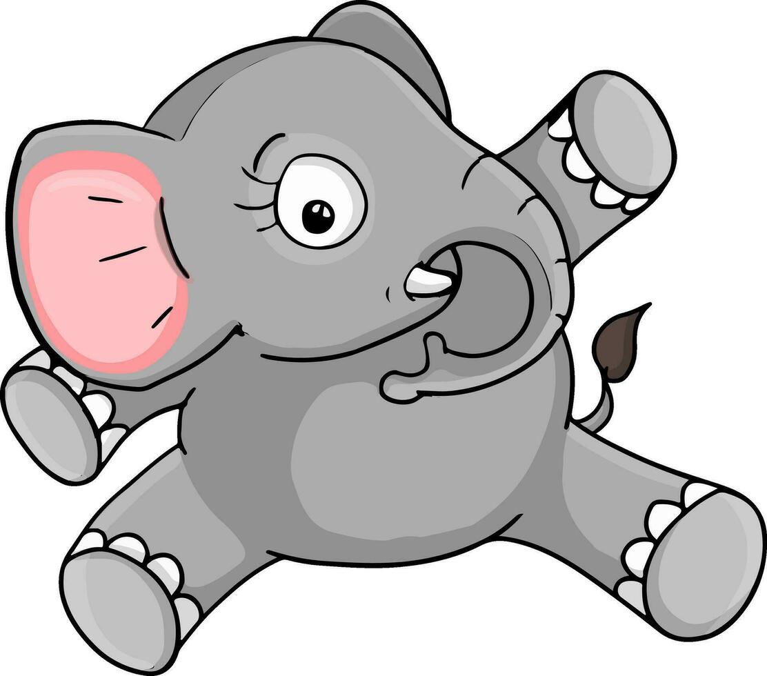 tekenfilm karakter van een olifant. vector