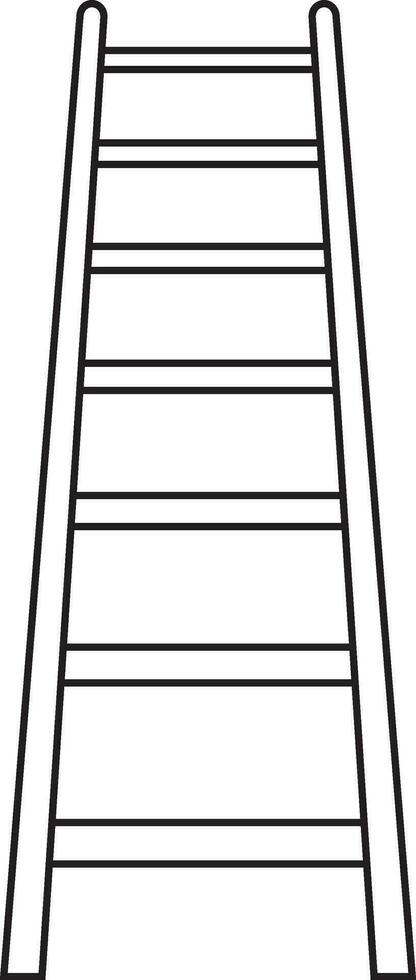 ladder of trap in zwart lijn kunst. vector