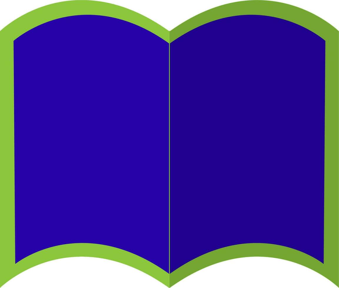 blauw Open boek Aan wit achtergrond. vector