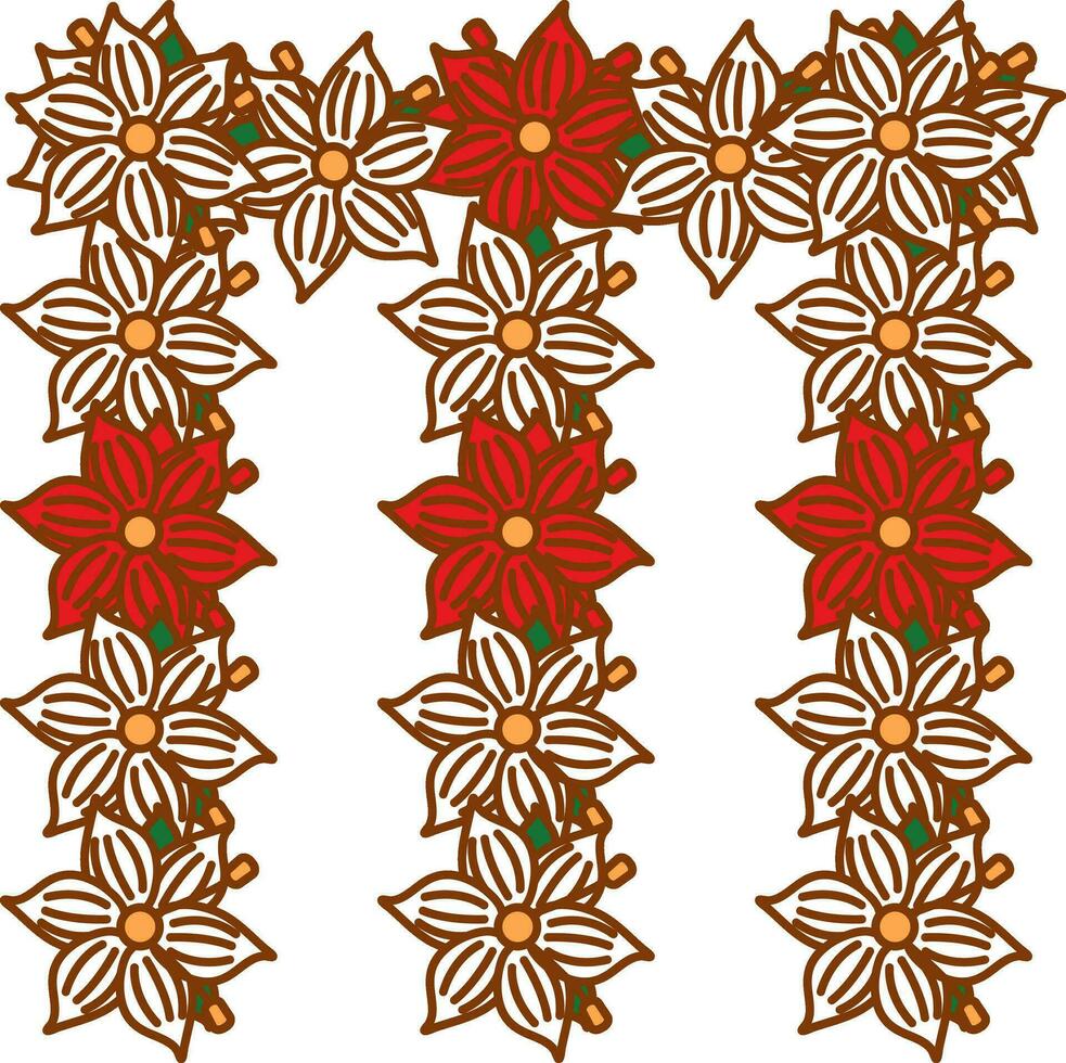 kleurrijk bloemen Toran icoon Aan wit achtergrond. vector
