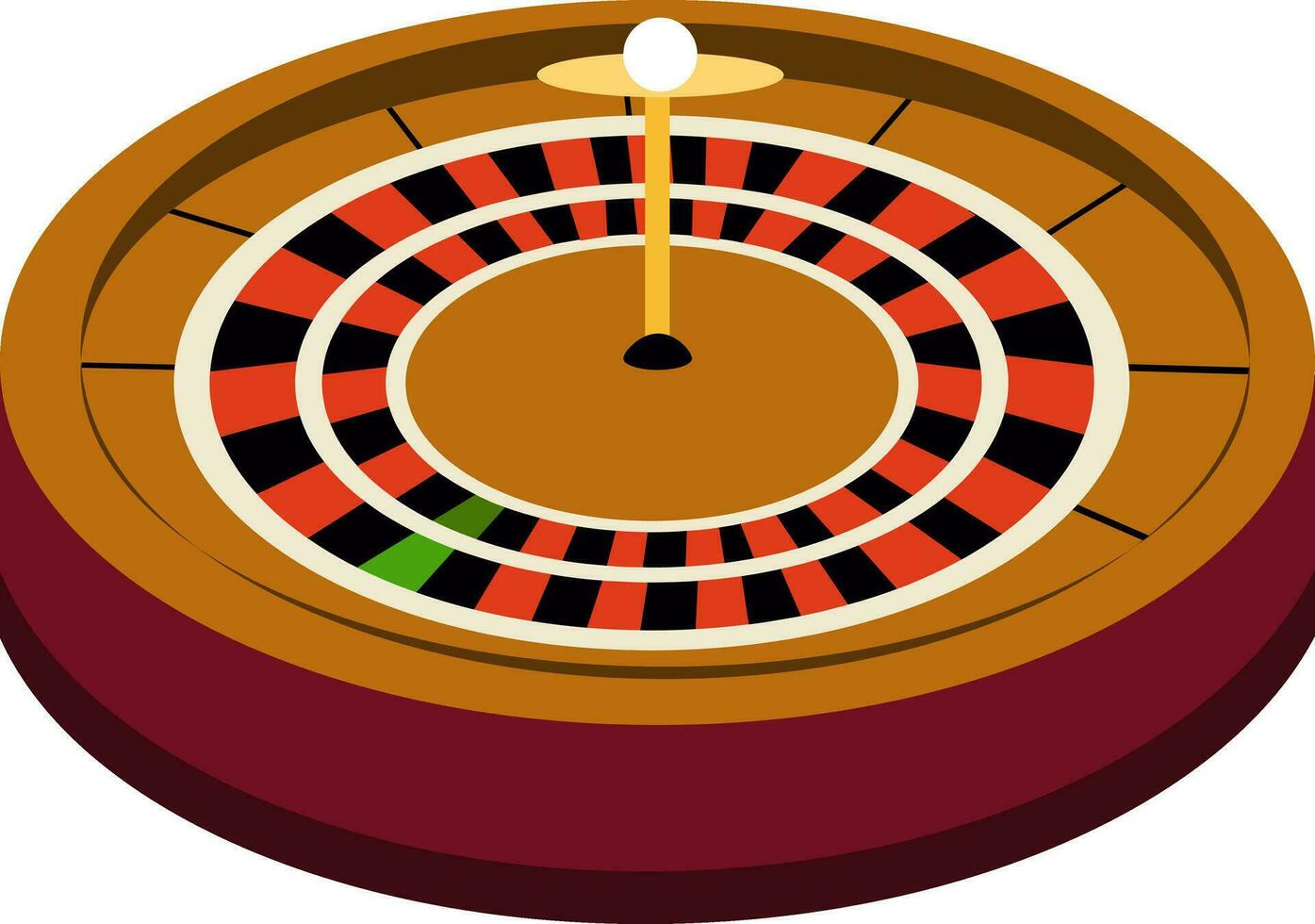 illustratie van roulette wiel. vector