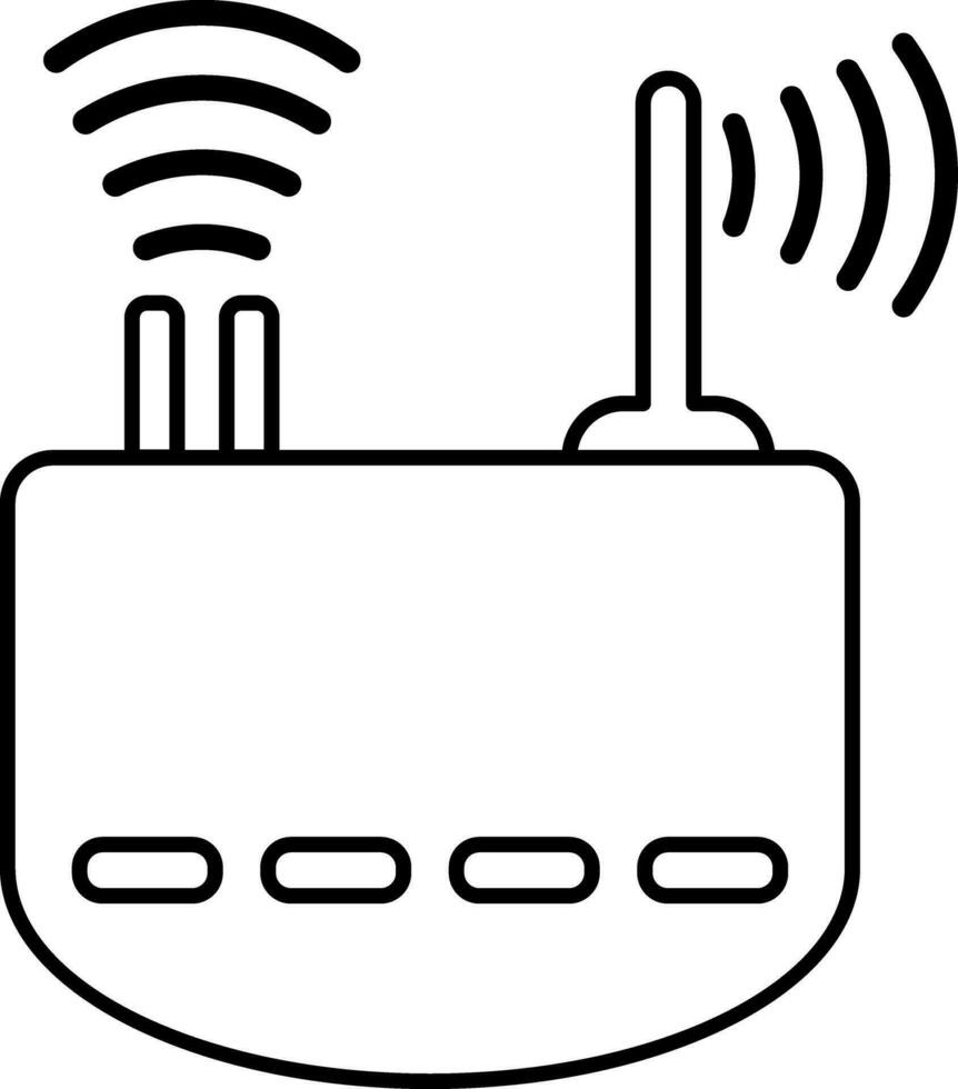 zwart lijn kunst illustratie van een router. vector