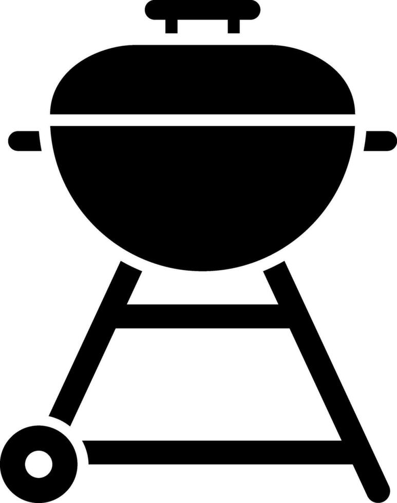 barbecue icoon in zwart en wit kleur. vector