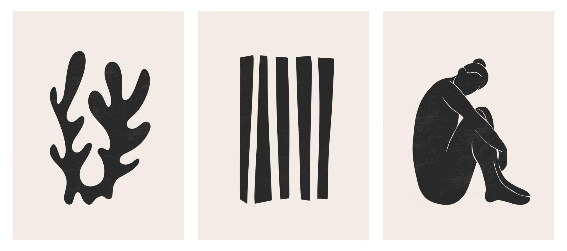 trendy eigentijdse set van abstracte geometrische minimalistische ontwerpen vector