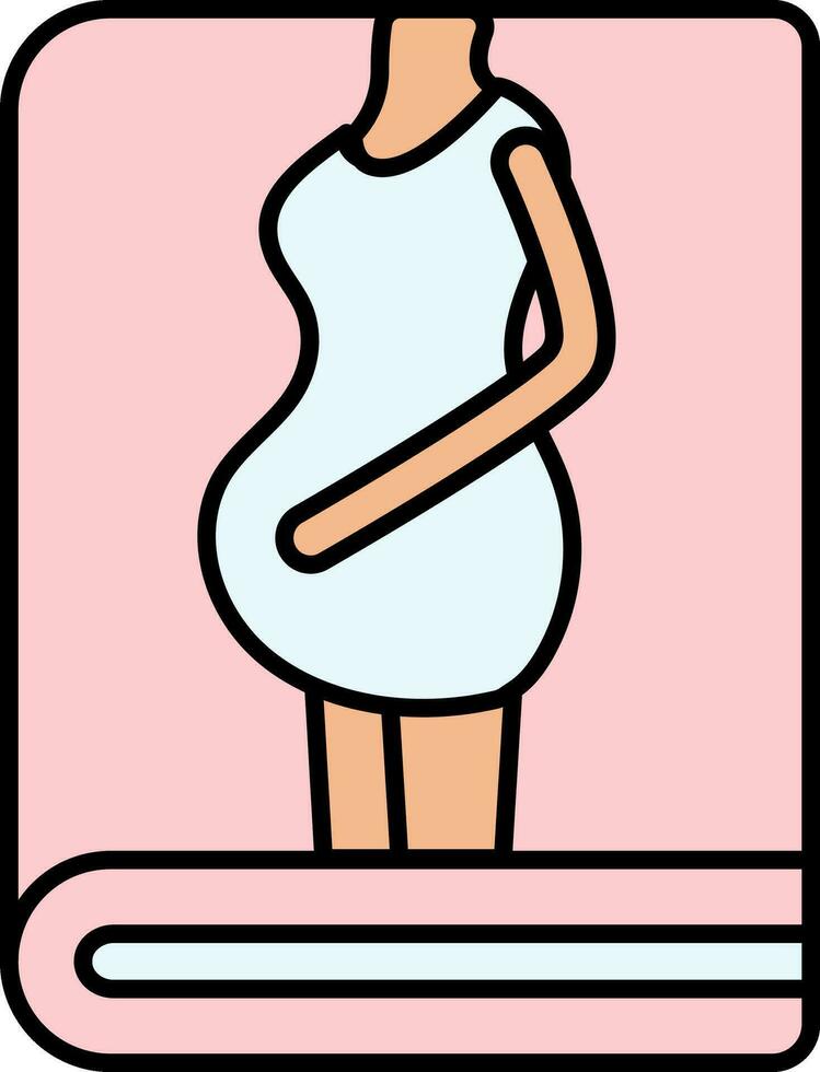 zwangerschap boek icoon in roze en blauw kleur. vector