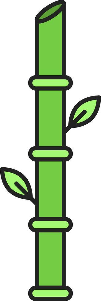 geïsoleerd groen bamboe vlak icoon. vector