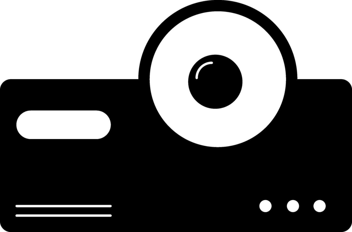 zwart stijl van projector icoon voor bioscoop hal. vector