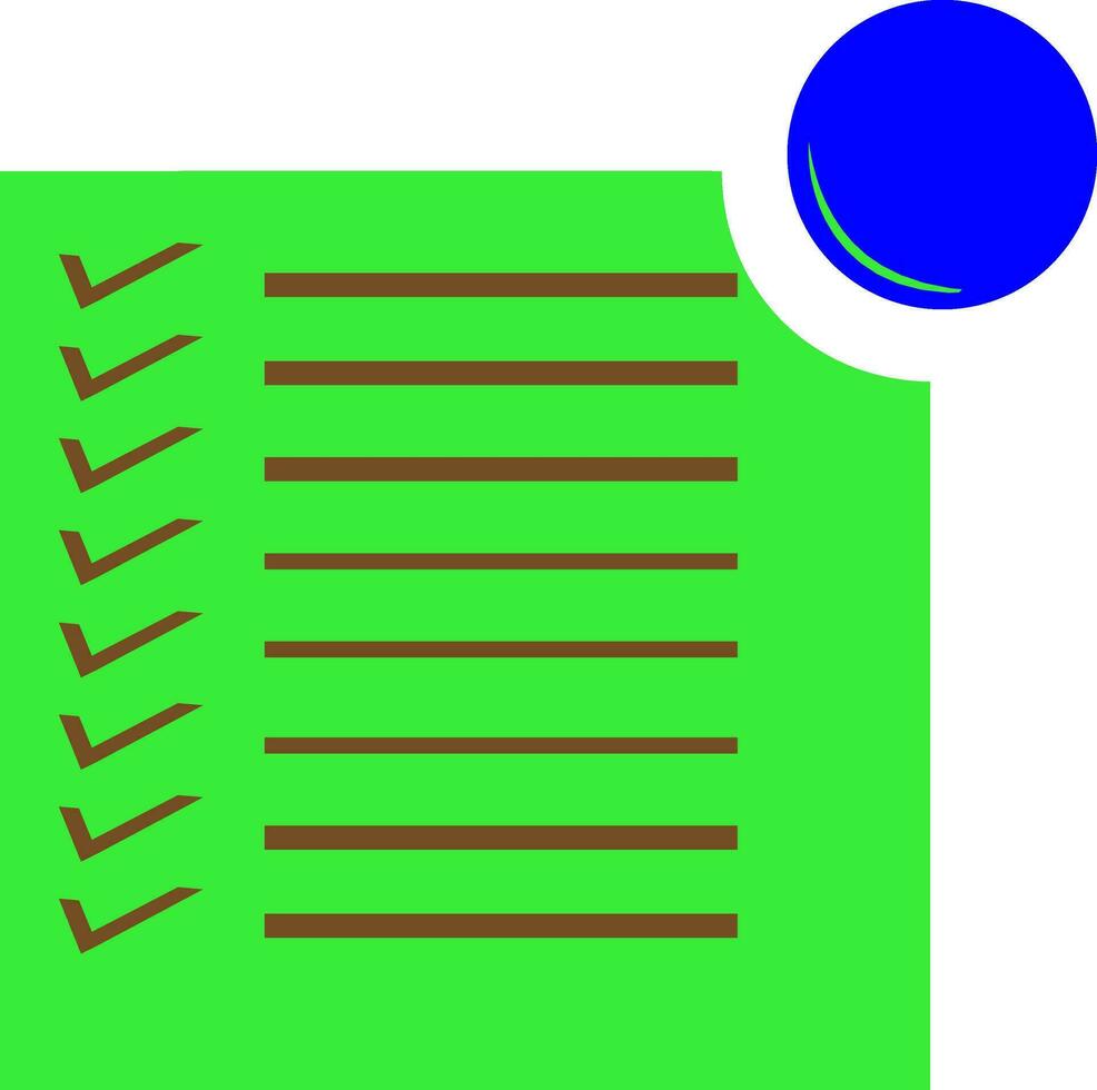 groen checklist in vlak stijl. vector