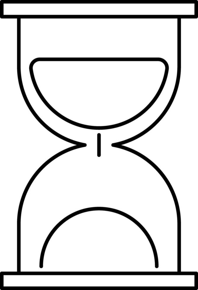 illustratie van zandloper, web symbool. vector