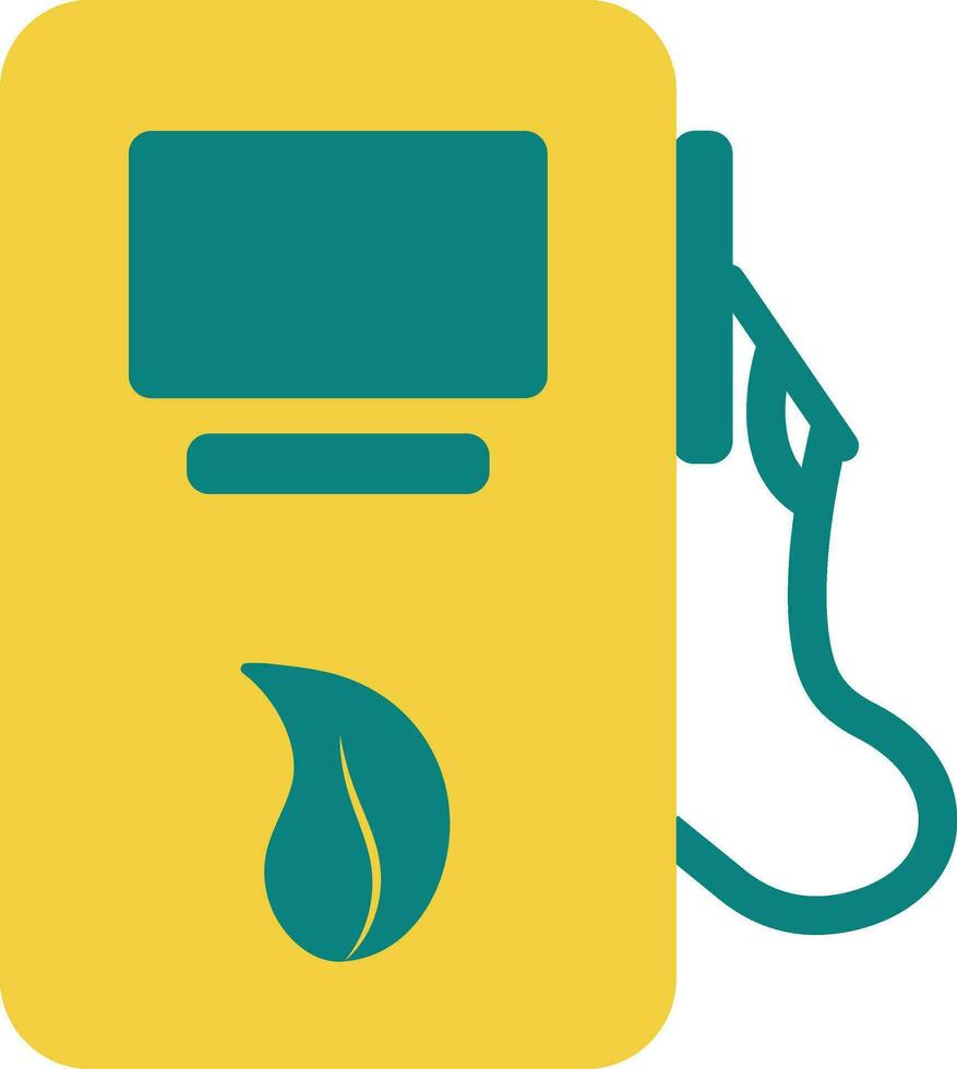 gas- station icoon voor bio brandstof concept in twee kleur combinatie. vector