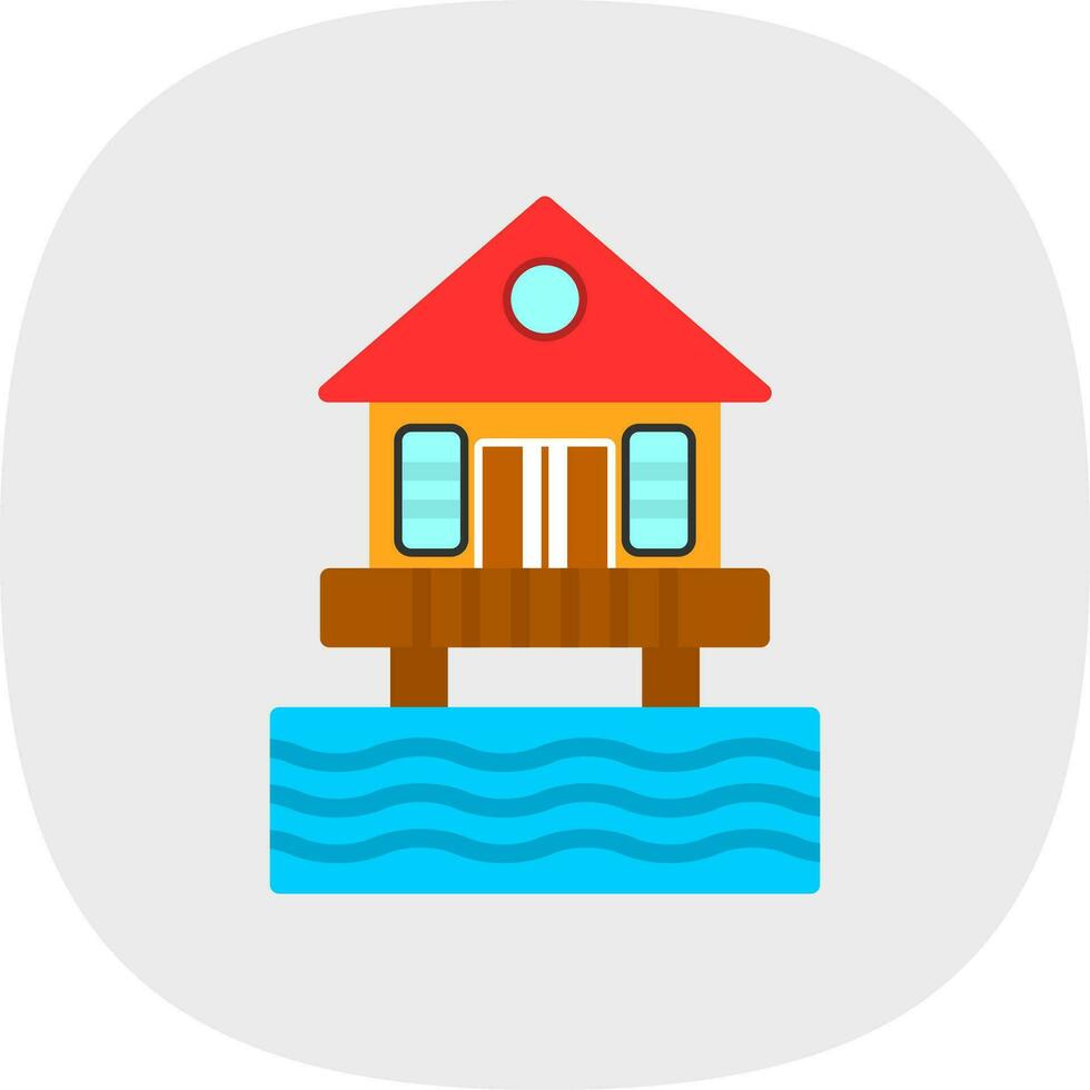 strand hut vector icoon ontwerp