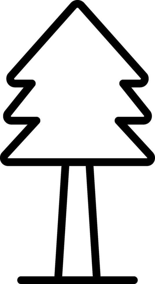 Kerstmis boom icoon in lijn kunst. vector