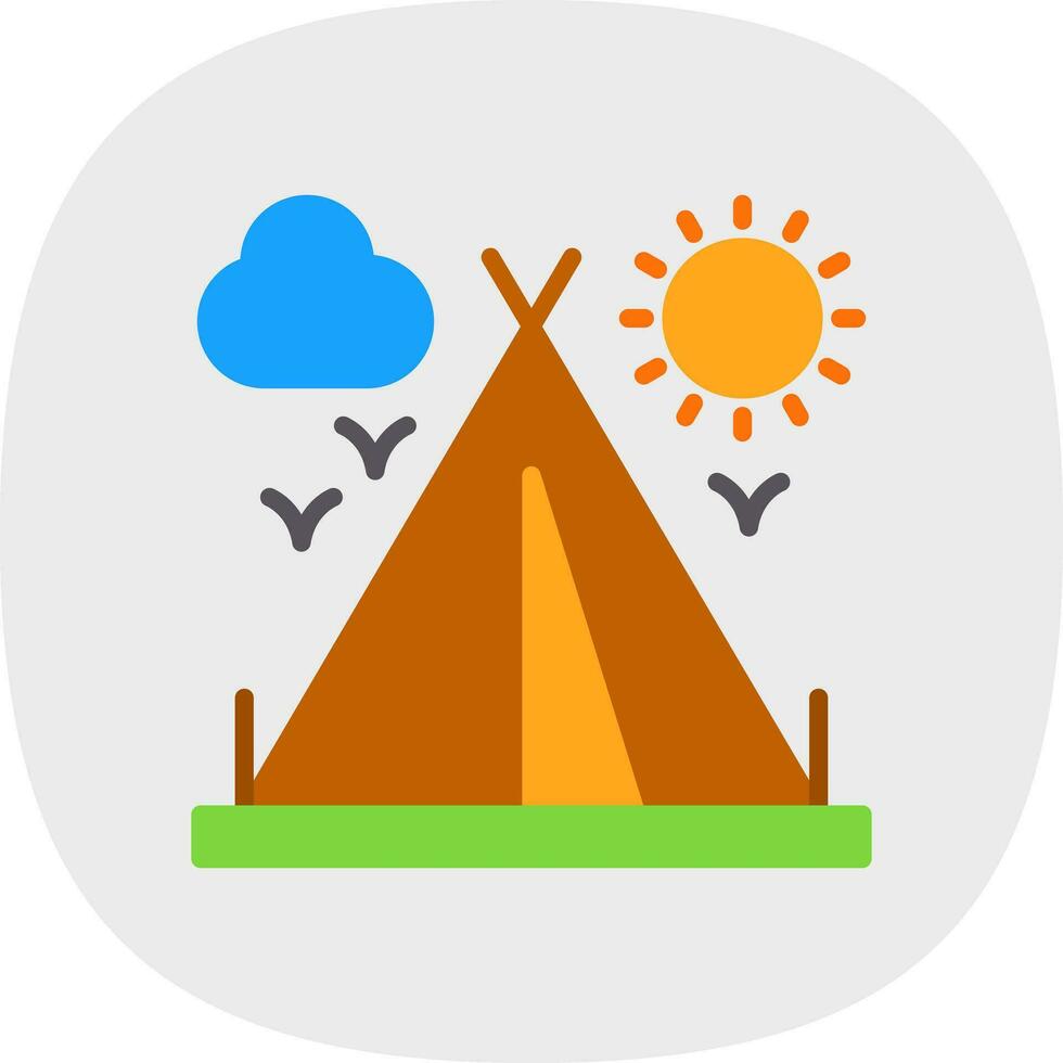 camping tent vector icoon ontwerp