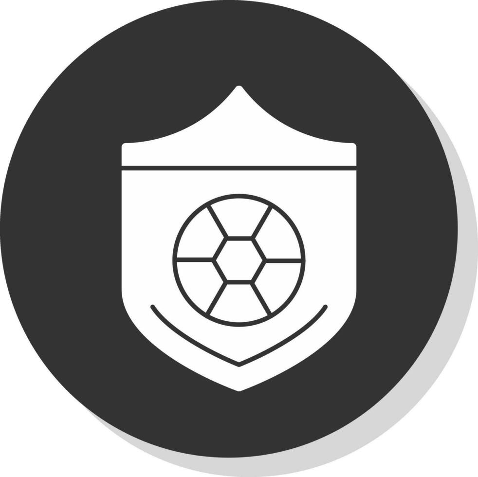 voetbal bal Aan een schild vector icoon ontwerp
