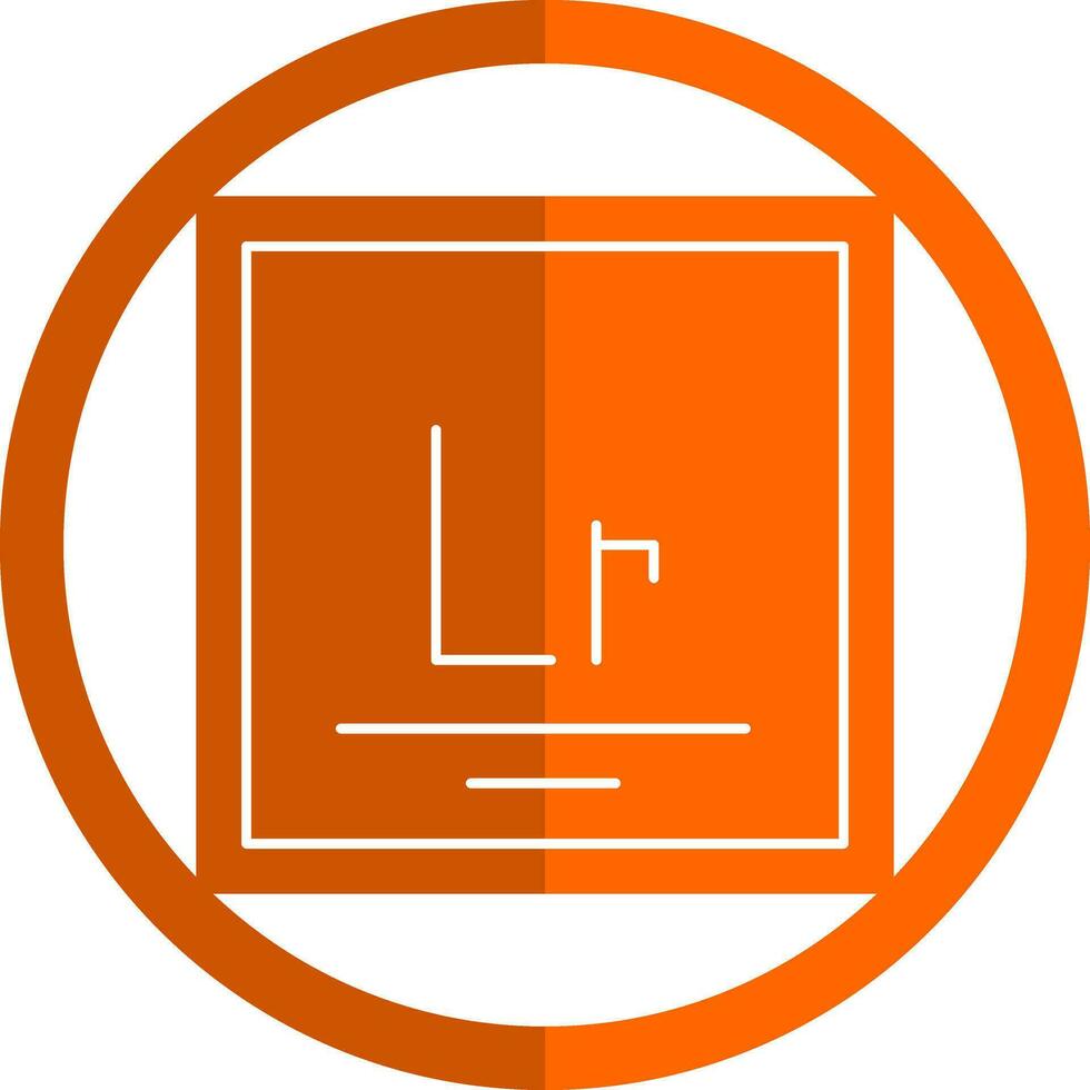 lawrencium vector icoon ontwerp