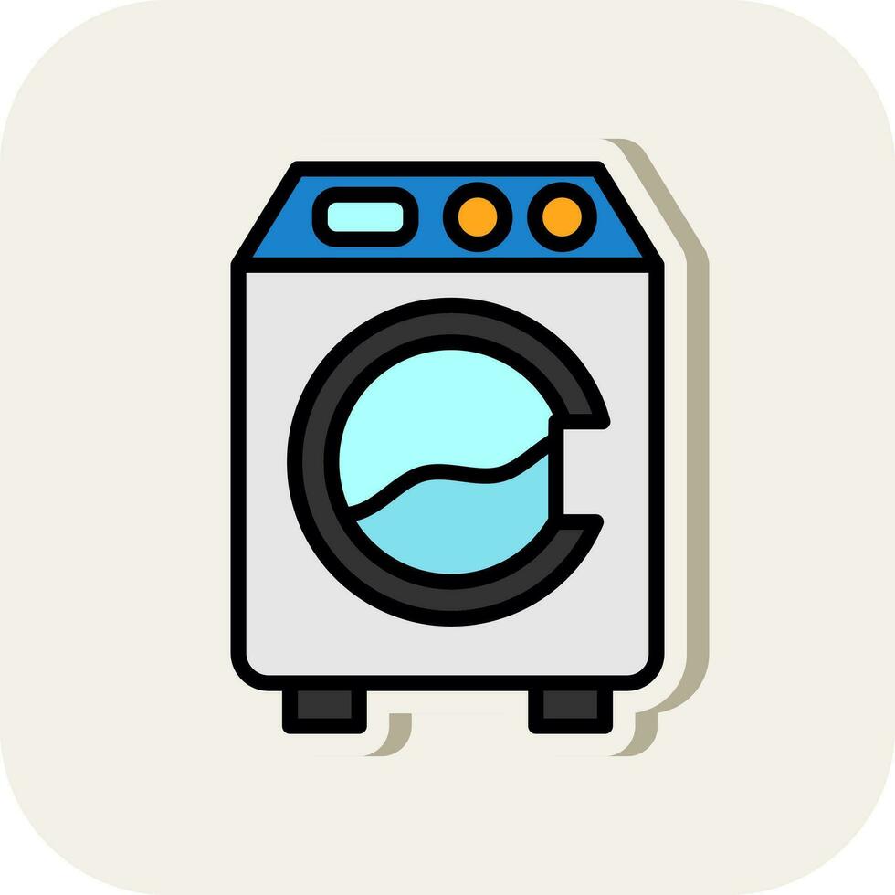 het wassen machine vector icoon ontwerp