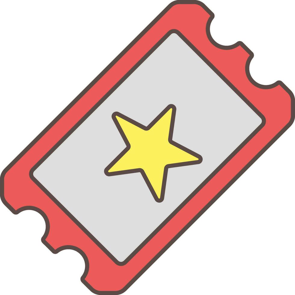 kleurrijk ster ticket icoon. vector