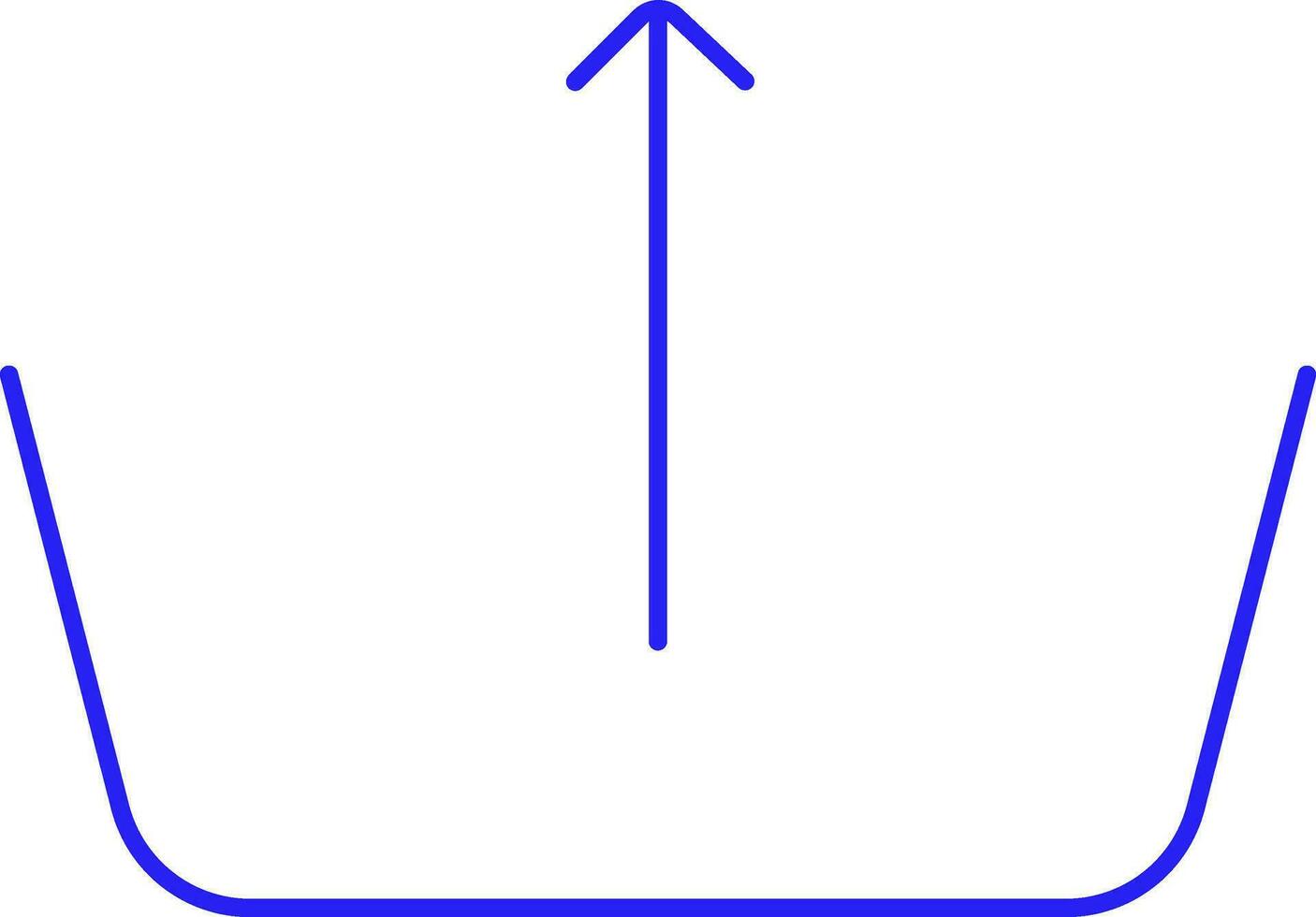 uploaden symbool of icoon in blauw lijn kunst. vector