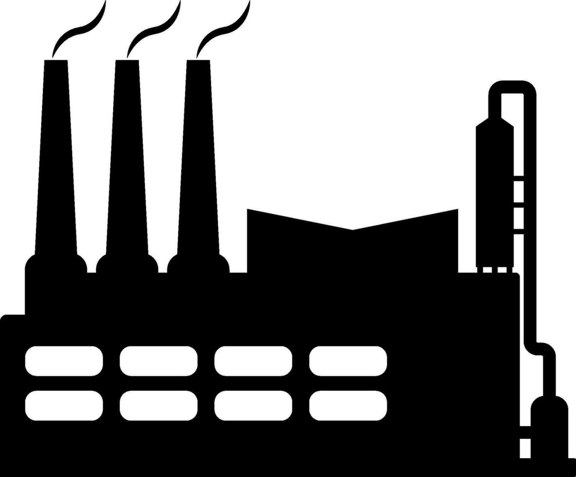 zwart en wit kleur icoon van industrie. vector