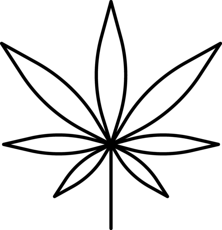 illustratie van marihuana blad icoon. vector