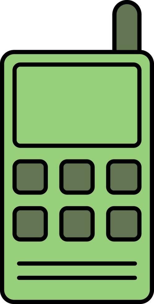 geïsoleerd walkie talkie icoon in groen kleur. vector