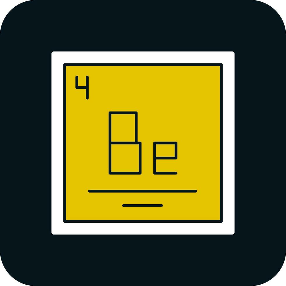 beryllium vector icoon ontwerp