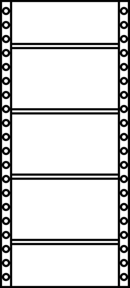 film strip icoon in beroerte voor bioscoop in geïsoleerd. vector