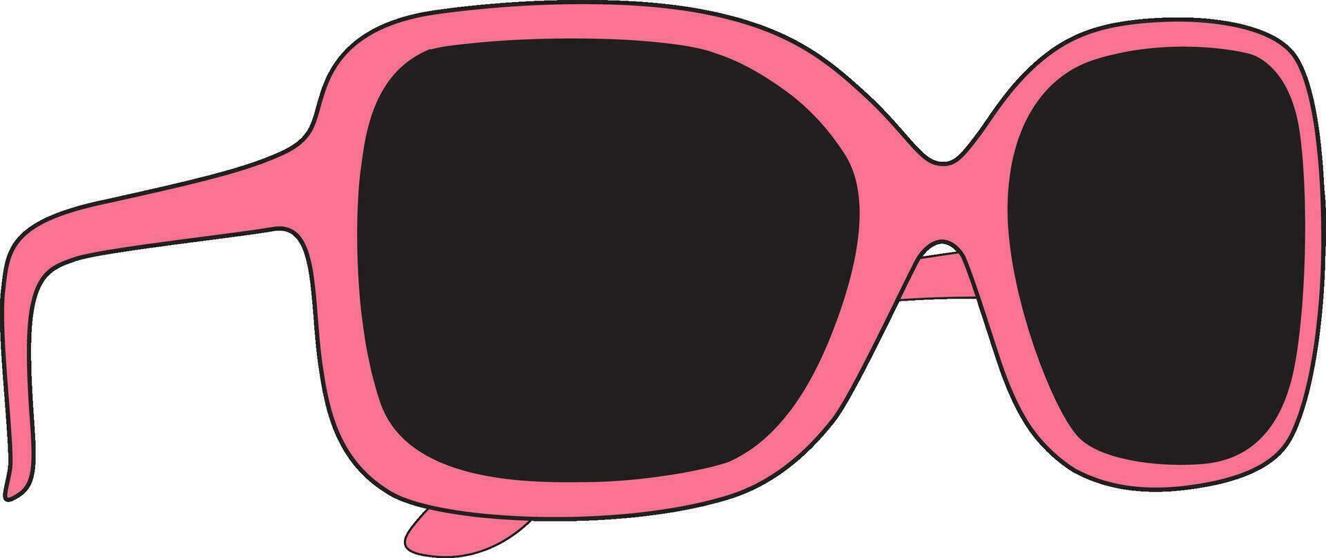 illustratie van zonnebril in roze kleur kader. vector
