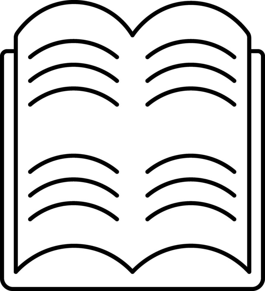lijn kunst Open boek icoon of symbool. vector