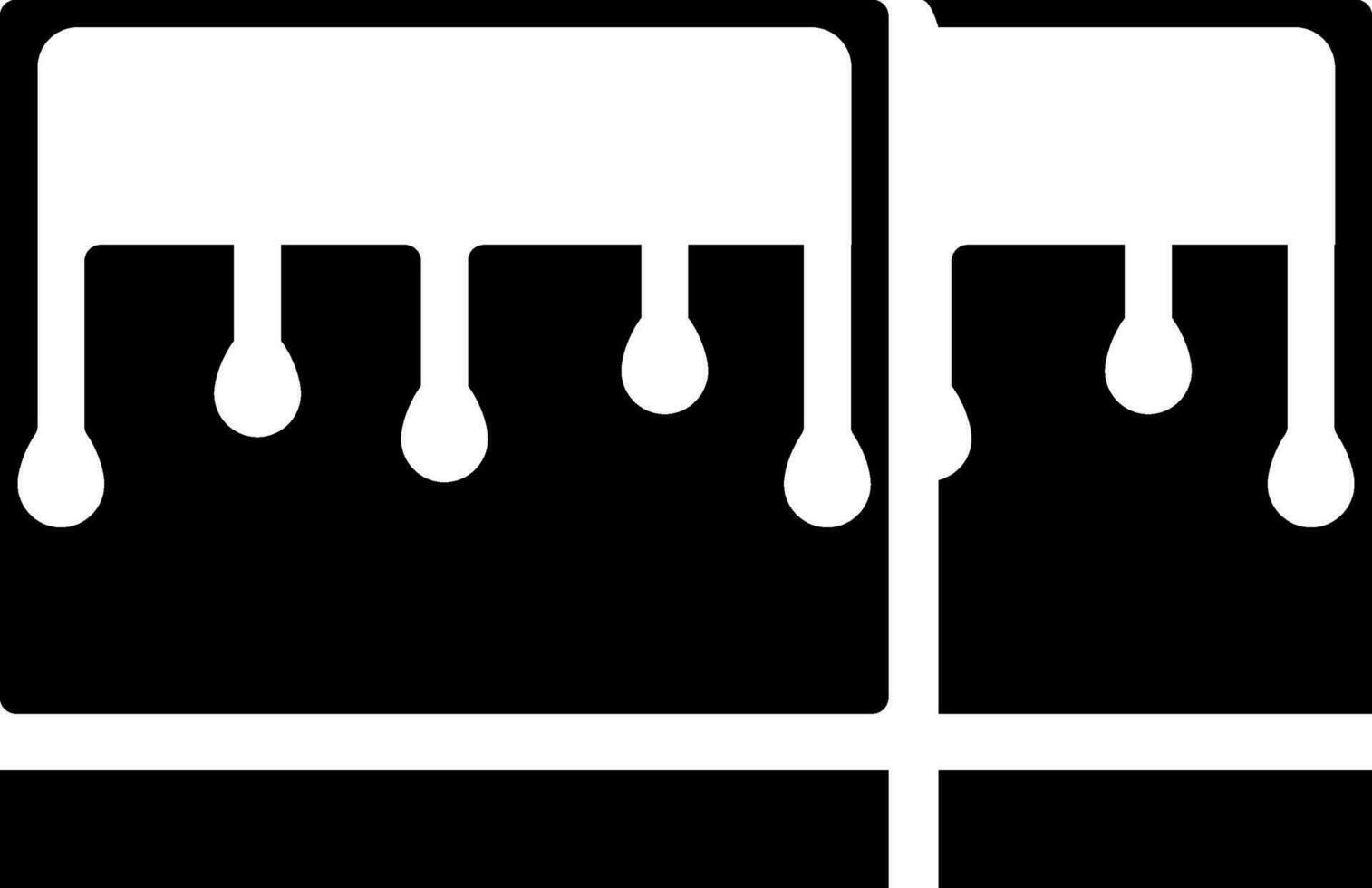 glyph icoon van pannenkoek in zwart en wit kleur. vector