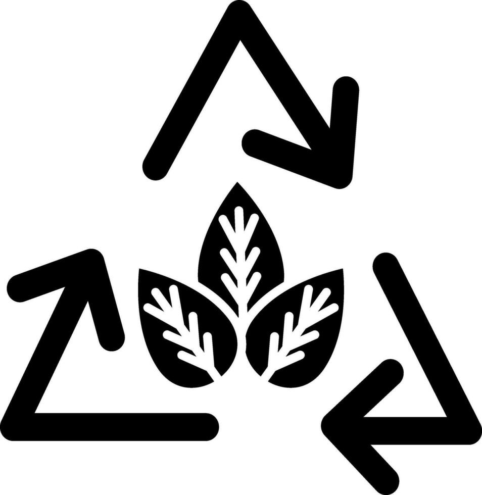 vector icoon of symbool van recycling eco concept.