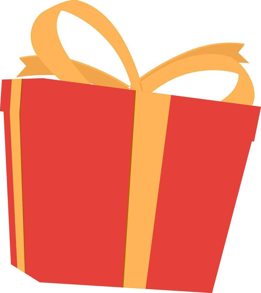 illustratie van geschenk doos in rood en geel kleur. vector