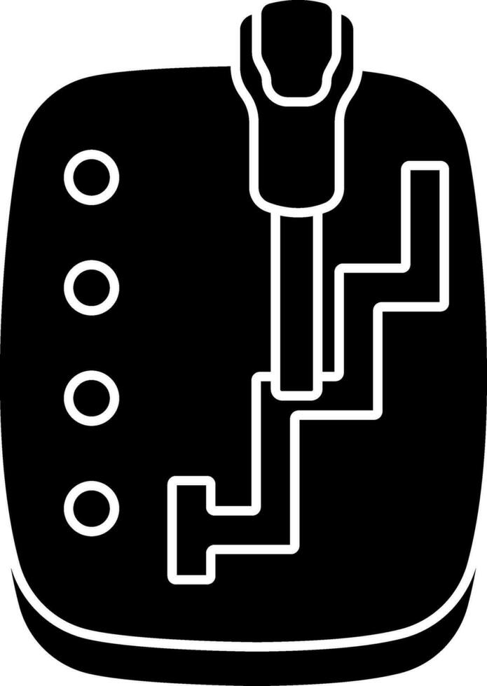 glyph stijl automatisch versnellingsbak icoon of symbool. vector