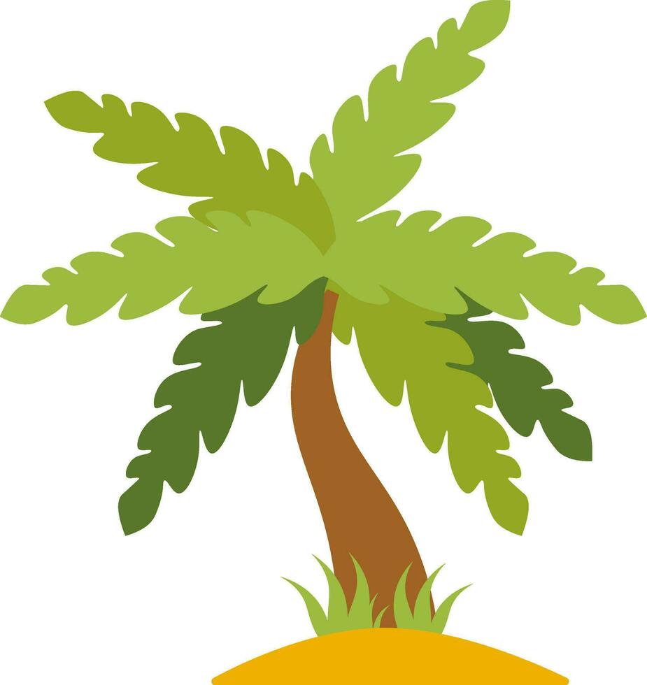 palm boom icoon in groen en bruin kleur. vector