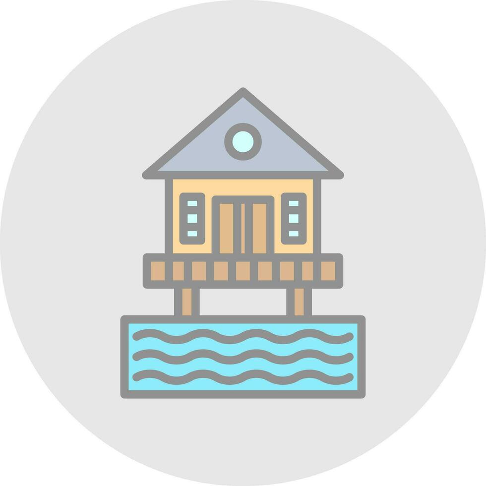 strand hut vector icoon ontwerp