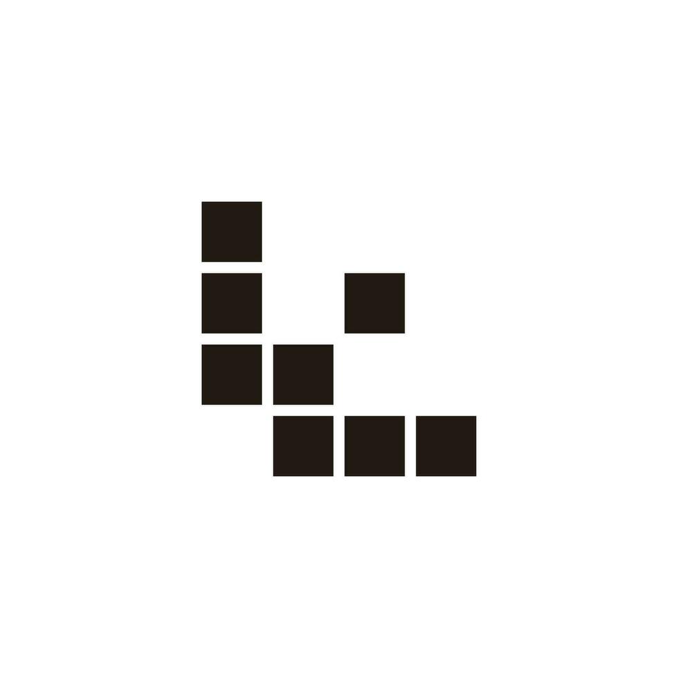 brief lw pleinen pixels logo vector