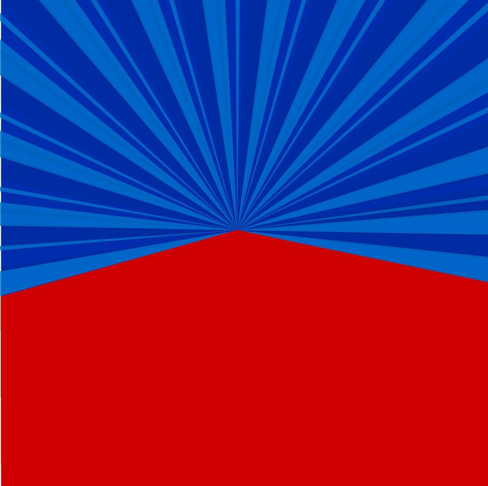 abstract stralen achtergrond in blauw en rood kleuren. vector