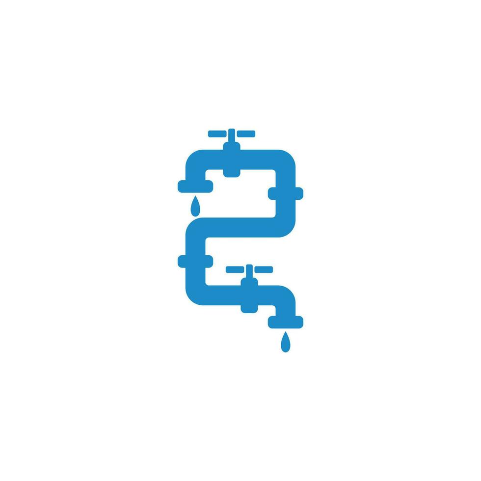 twee loodgieter kraan water ontwerp logo vector