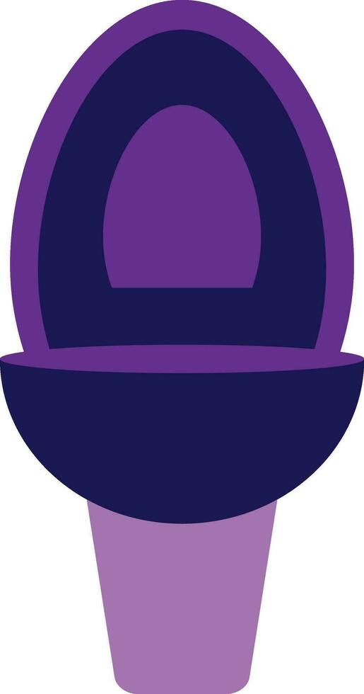 geïsoleerd Purper toilet stoel in vlak stijl. vector