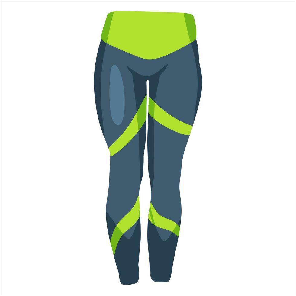 sportlegging voor fitness en sport sportkleding sportlegendes cartoonstijl vector