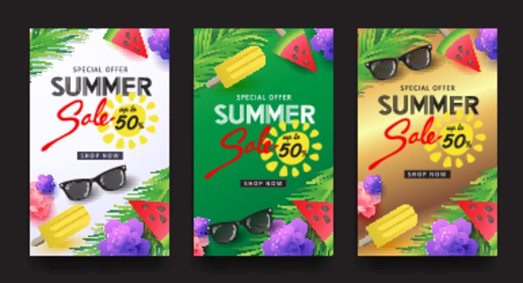 zomer verkoop banner poster achtergrond vector