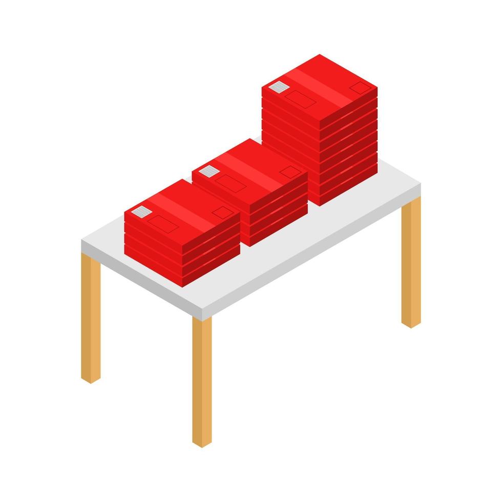 vak op isometrische tafel vector