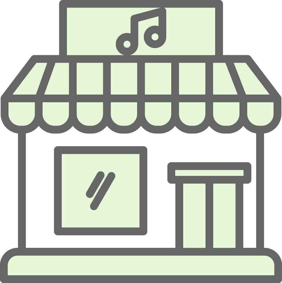 muziek- winkel vector icoon ontwerp