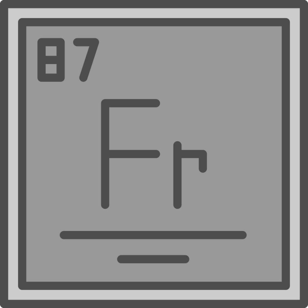 francium vector icoon ontwerp